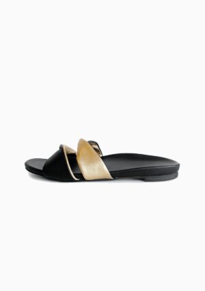 Sandal | Black/Gold Nappa