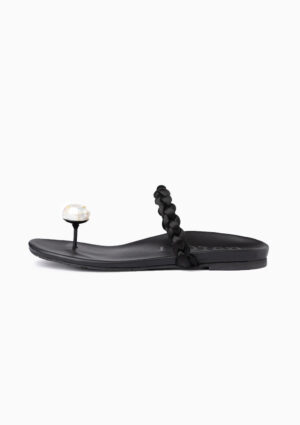 Sandal | Black Nappa/White MOP